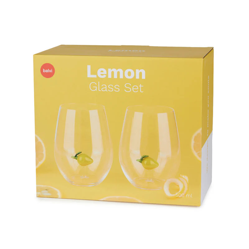 Set Bicchieri Botanical Limone