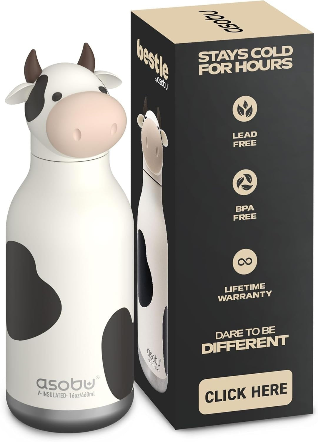 Bestie Insulated Water Bottle Cow, photo 5