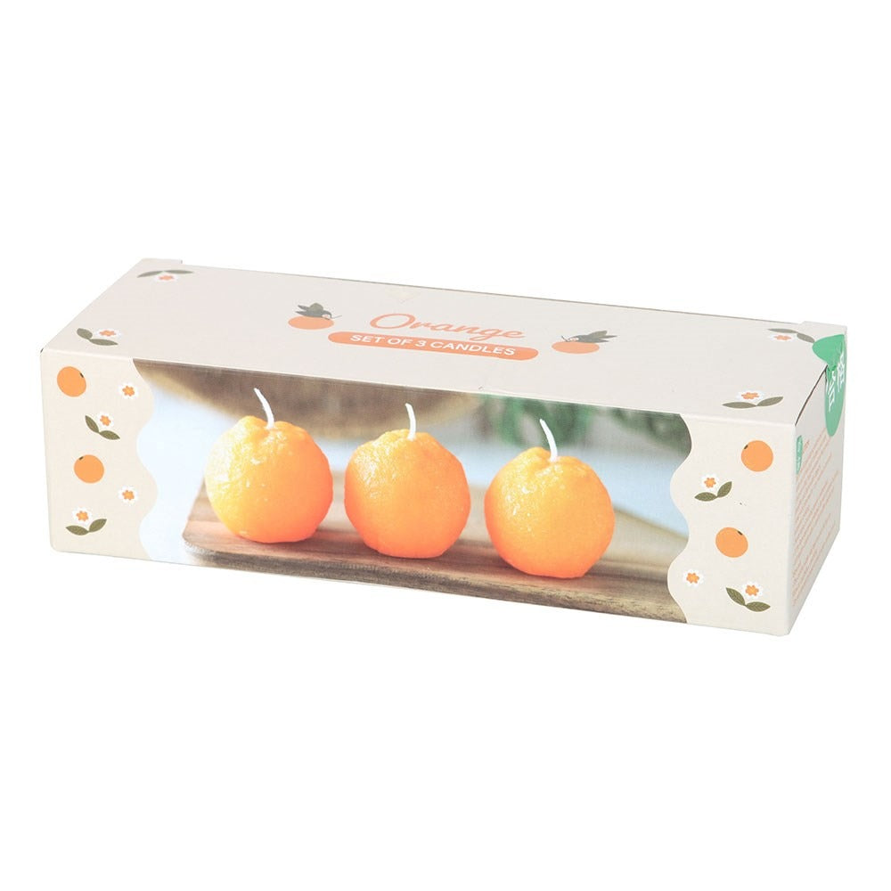 Set of 3 Orange Candles, photo 4