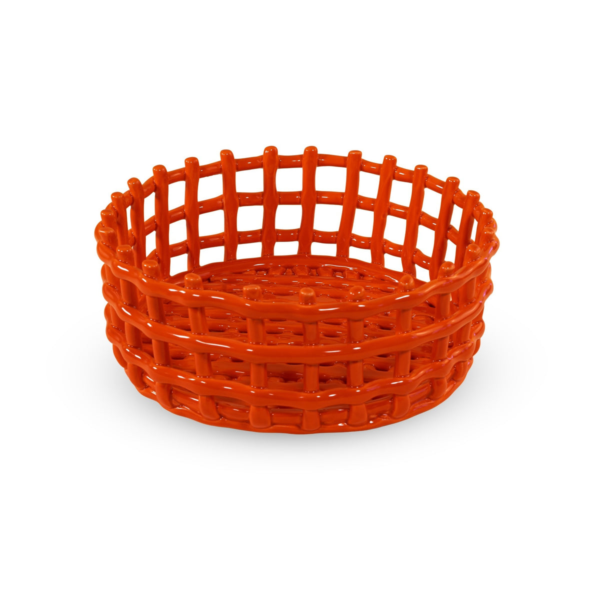 Orange Grid Centrepiece Basket - Strabello Design