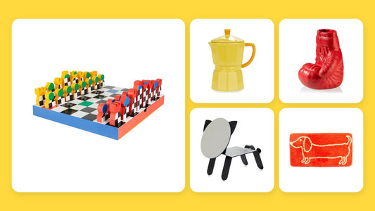 Regali di Natale originali per lui e per lei: scacchiera Hey Chess, tazza moka, vaso a guantone da boxe, specchio gatto e tappeto bassotto