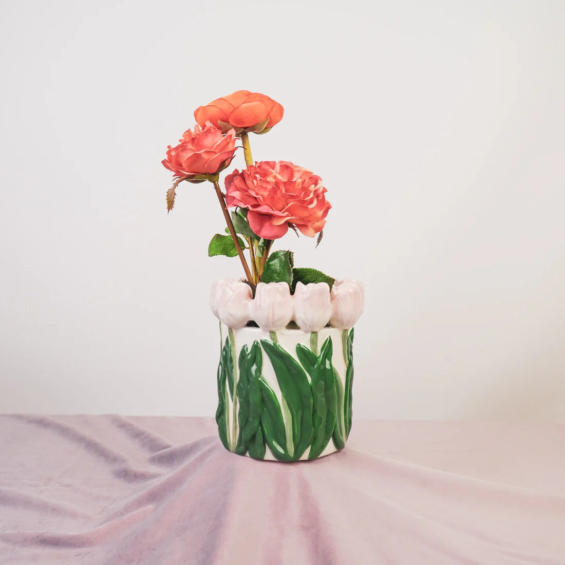 Small Pink Tulip Crown Vase, photo 3