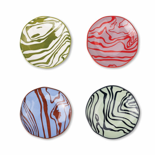 Set of 4 Marbled Starter Plates - Strabello Design