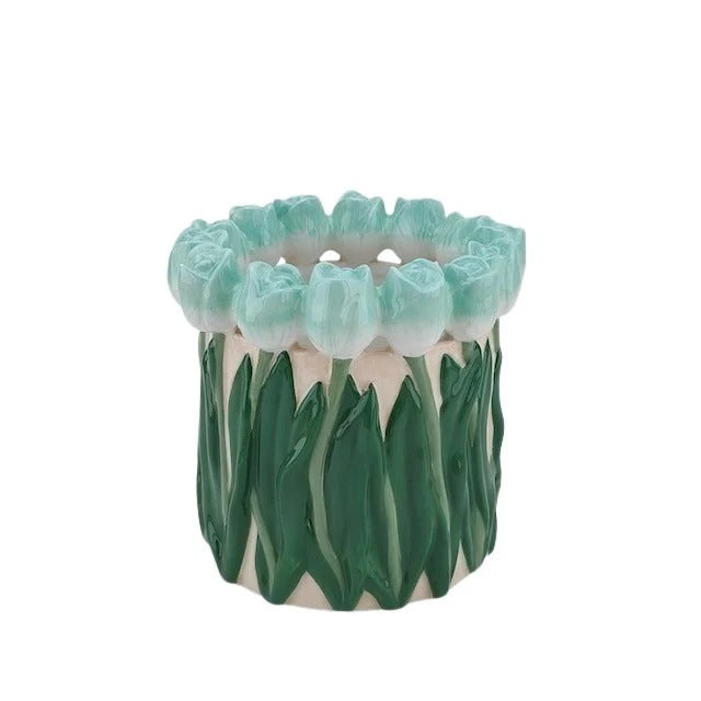 Vaso Corona di Tulipani Menta - Strabello Design