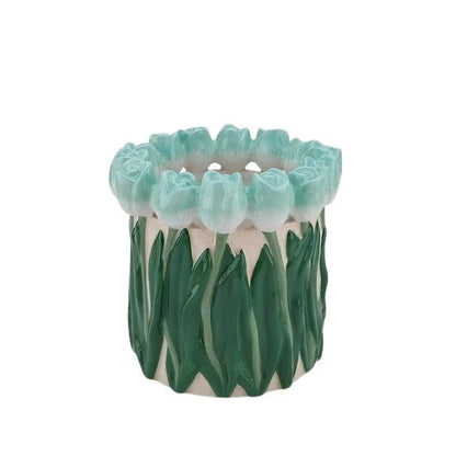 Vaso Corona di Tulipani Menta - Strabello Design