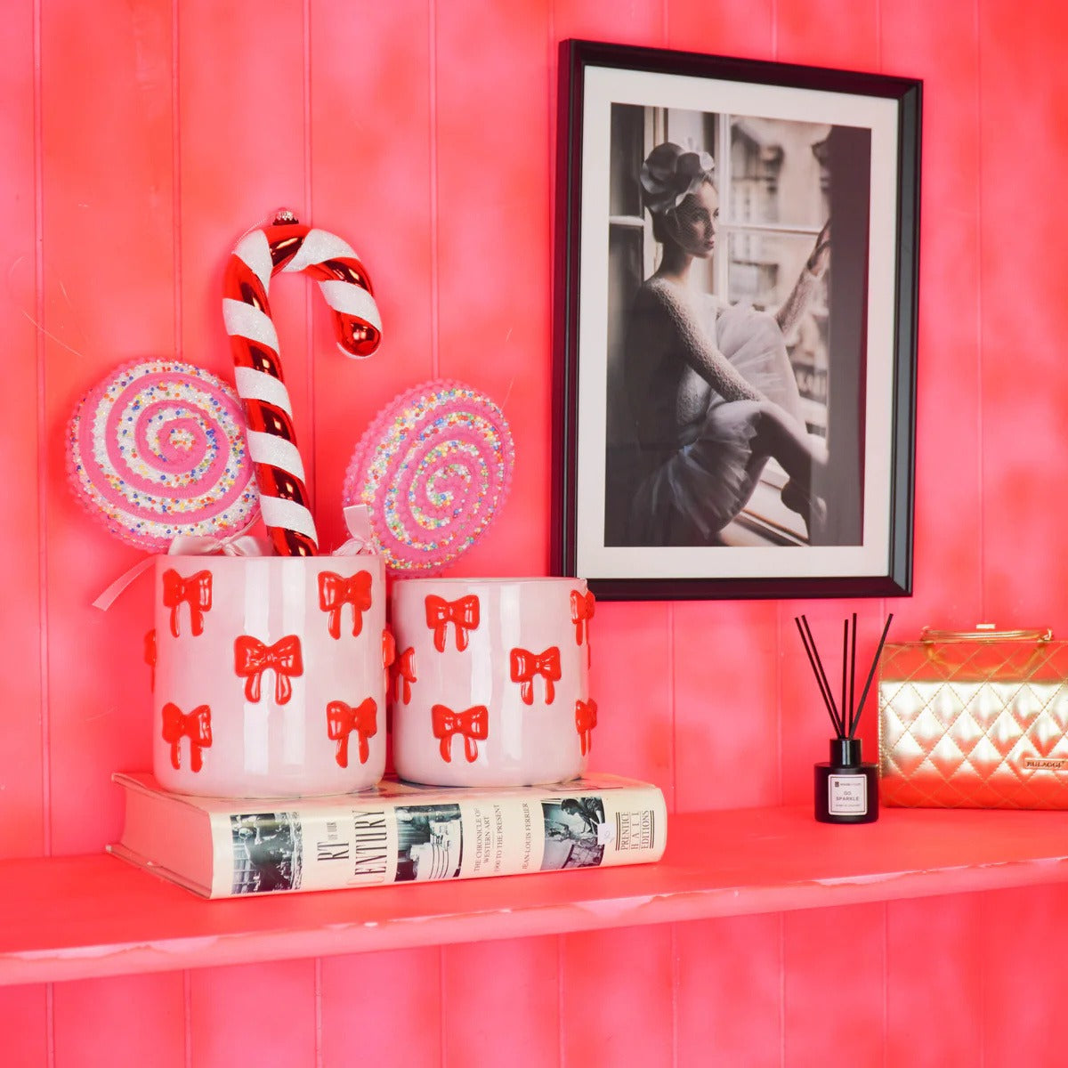 Large Pink Bows Planter, photo 4