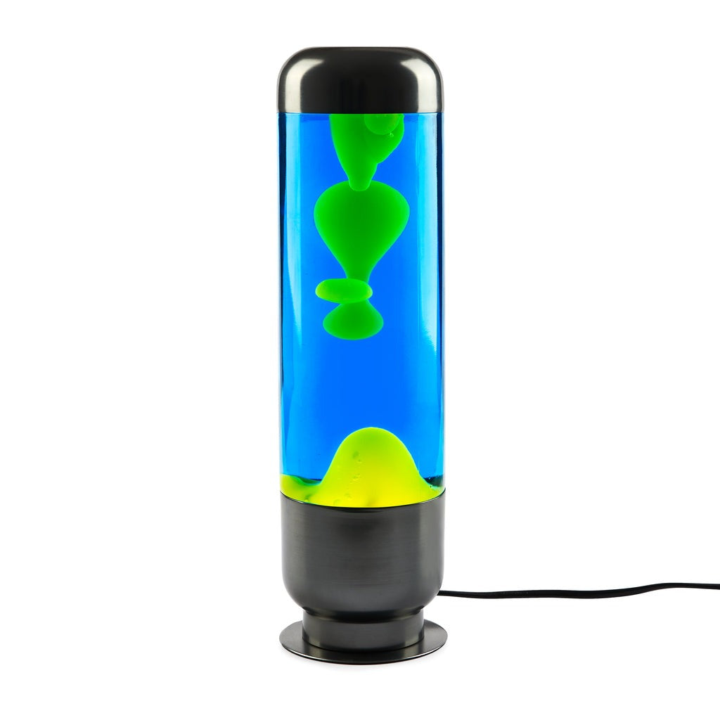 Blue and Lime Lava Capsule Lamp - Strabello Design