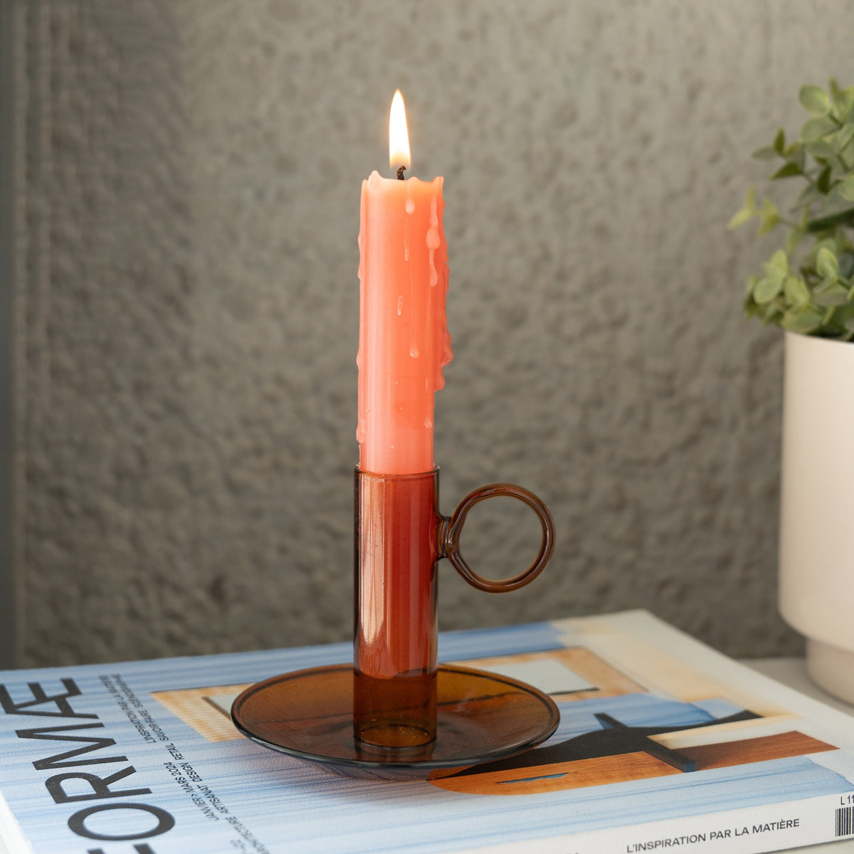 Glass Candle Holder with Handle, photo 8