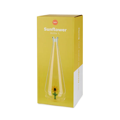 Yellow box of the Botanical Sunflower Bottle, showing the bottle inside
