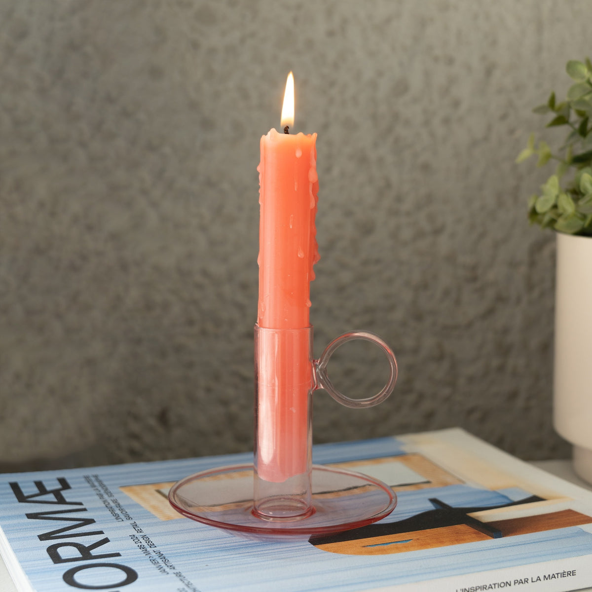 Glass Candle Holder with Handle, photo 5