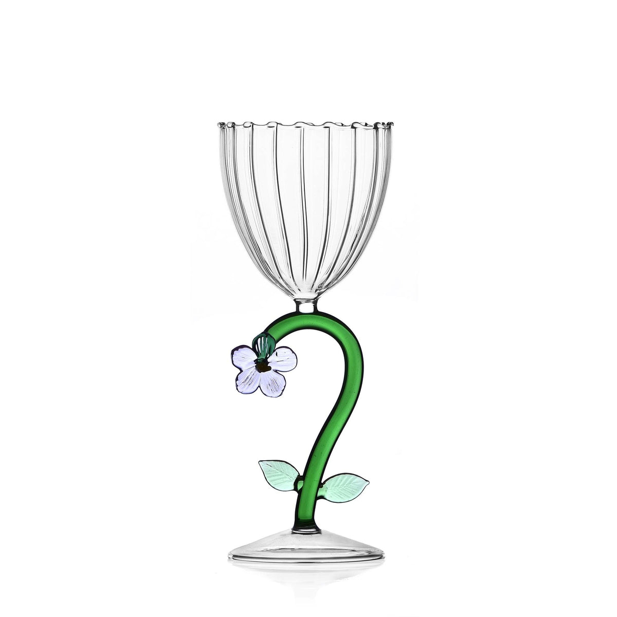 Lilac Flower Wine Glass - Strabello Design
