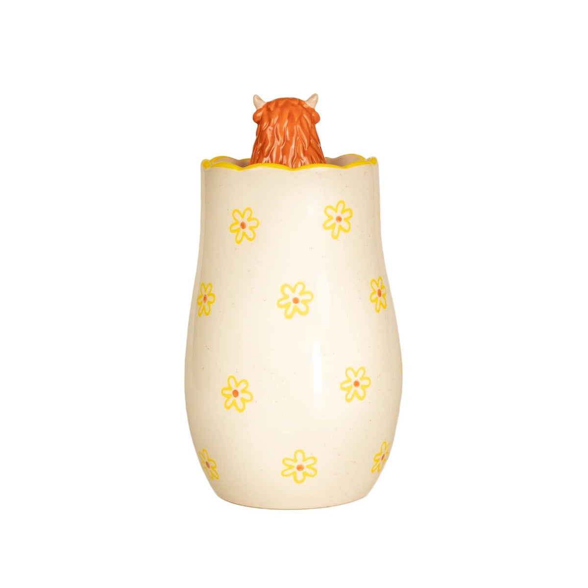 Peeking Highland Cow Vase, photo 3