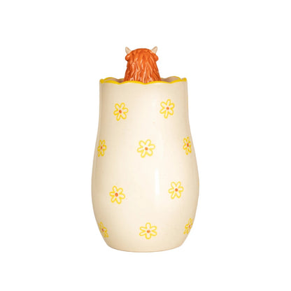 Peeking Highland Cow Vase, photo 3