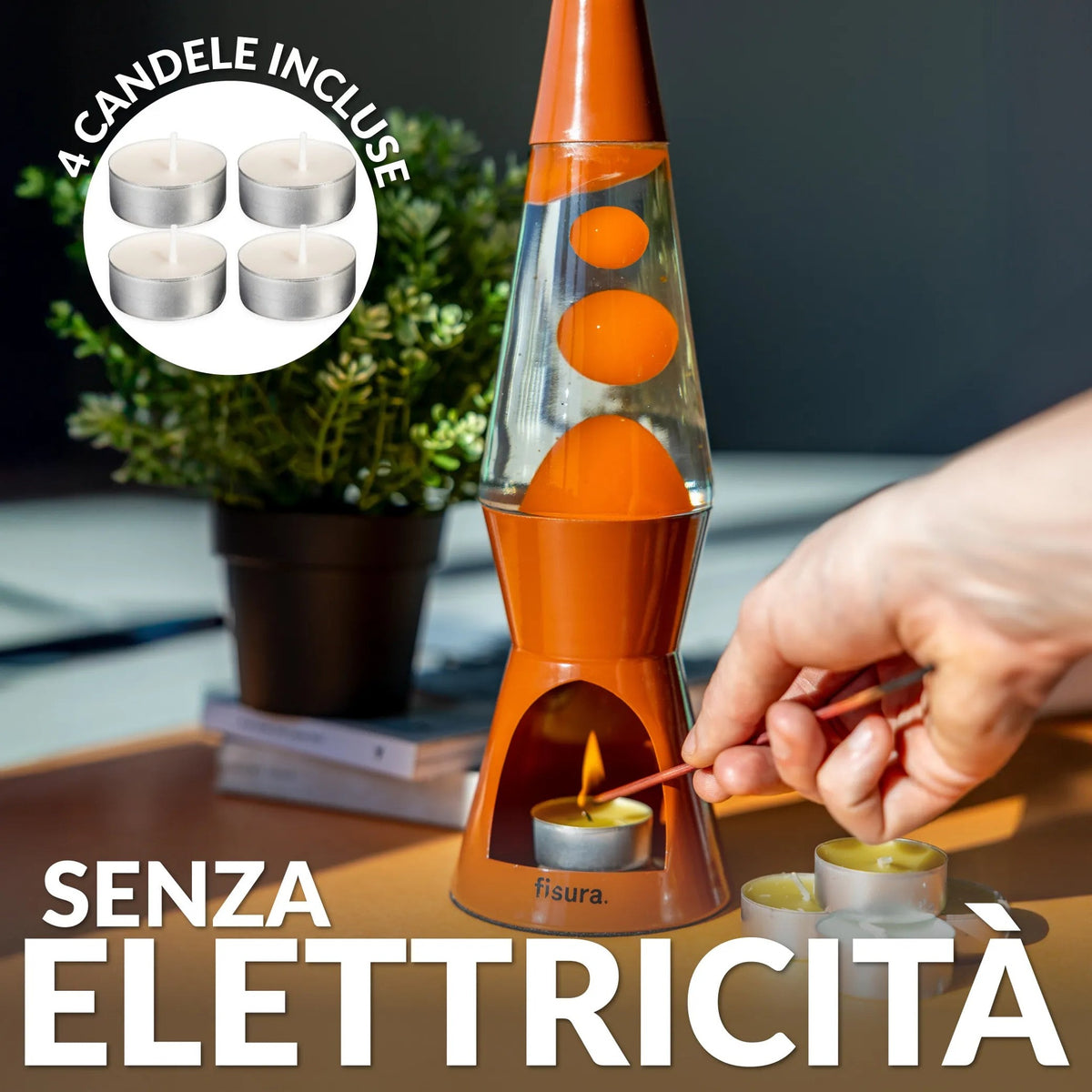 Terracotta Candle Lava Lamp, photo 4