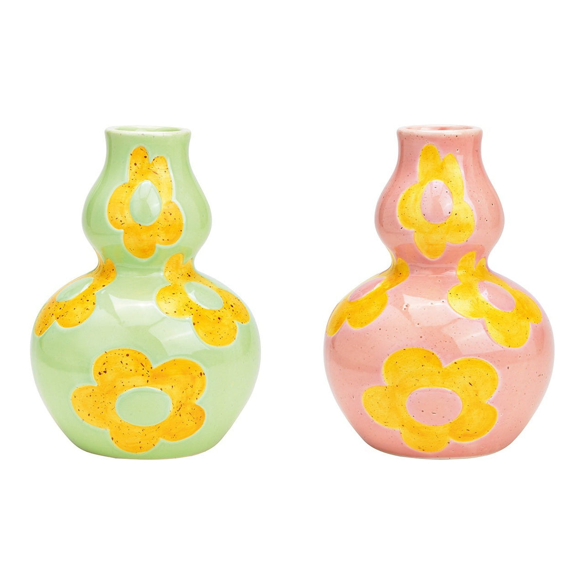 Vaso Doppia Sfera con Fiori - Strabello Design