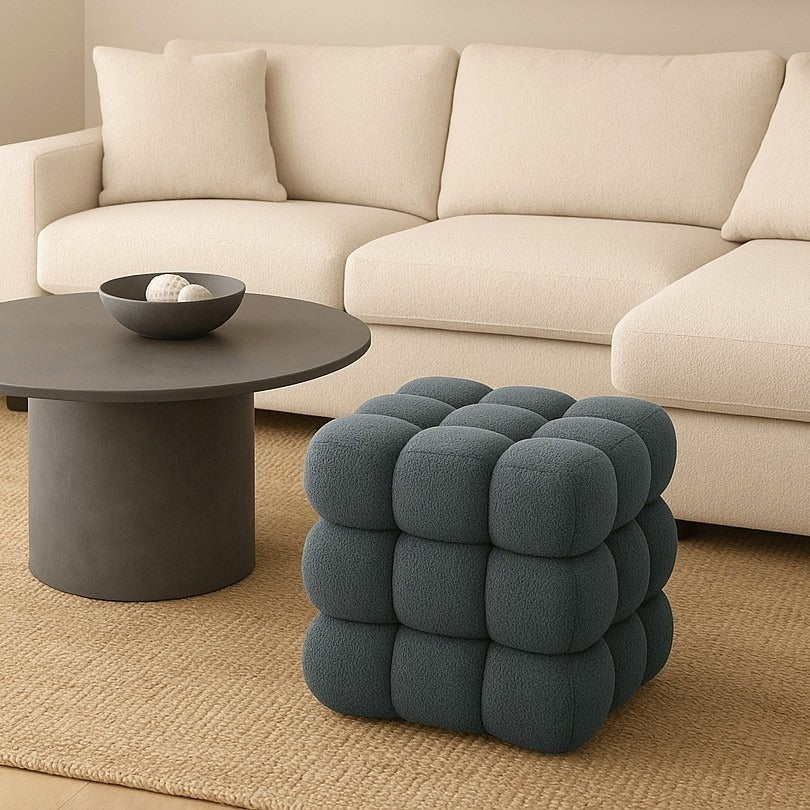 Pouf Cubo Bouclé, foto 3