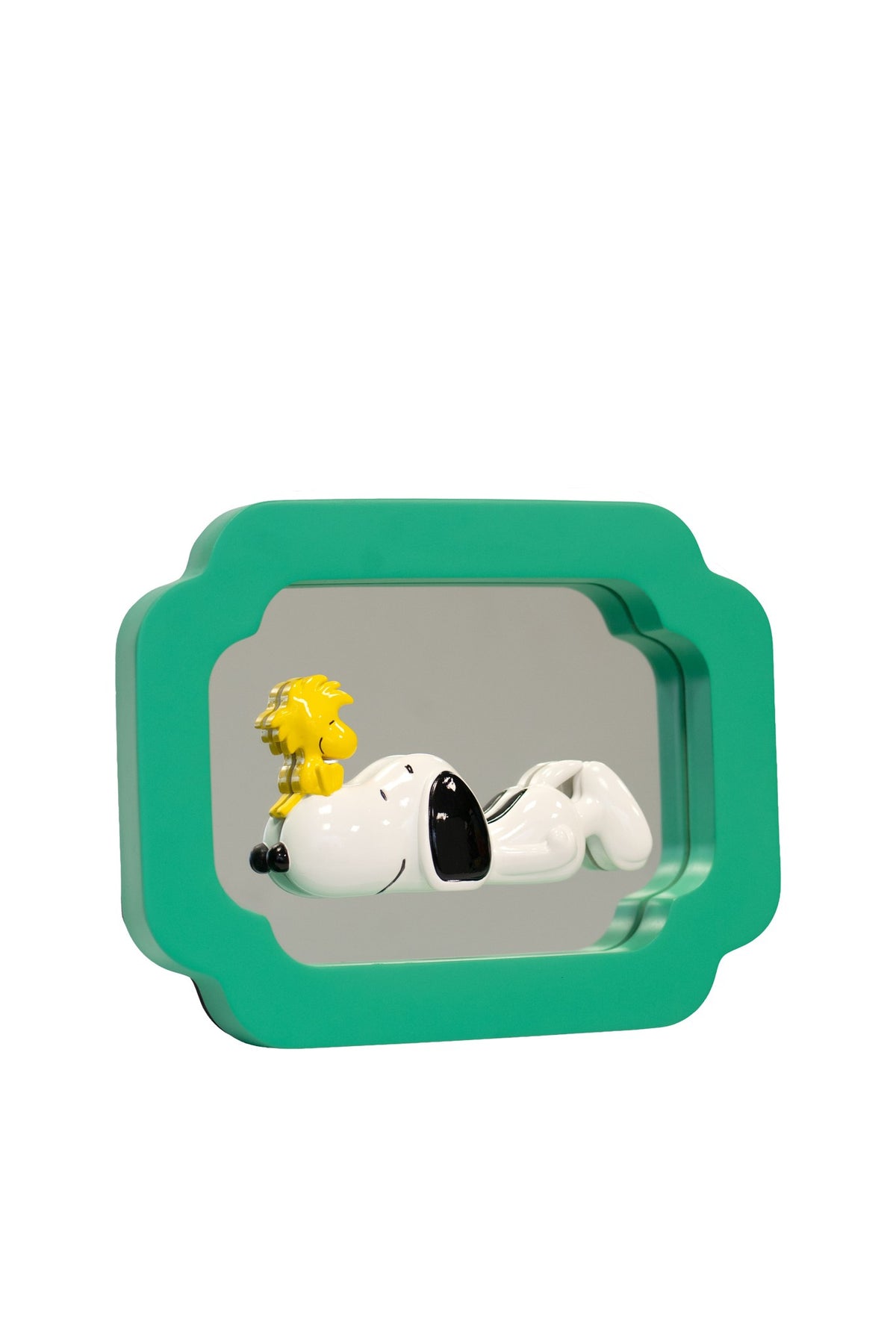 Snoopy Lying Down with Woodstock Mirror Frame - Strabello Design