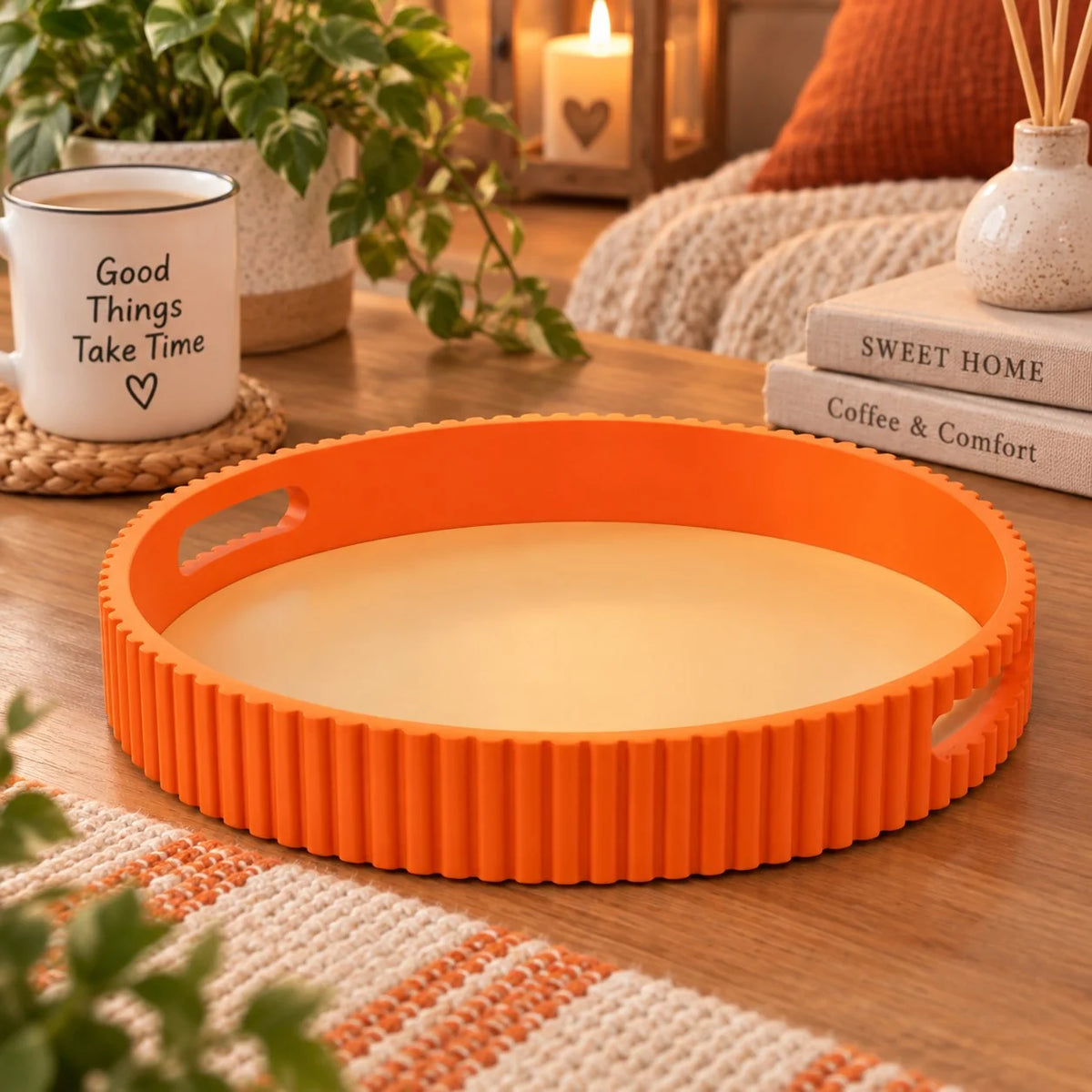 Round Orange Tray, photo 2