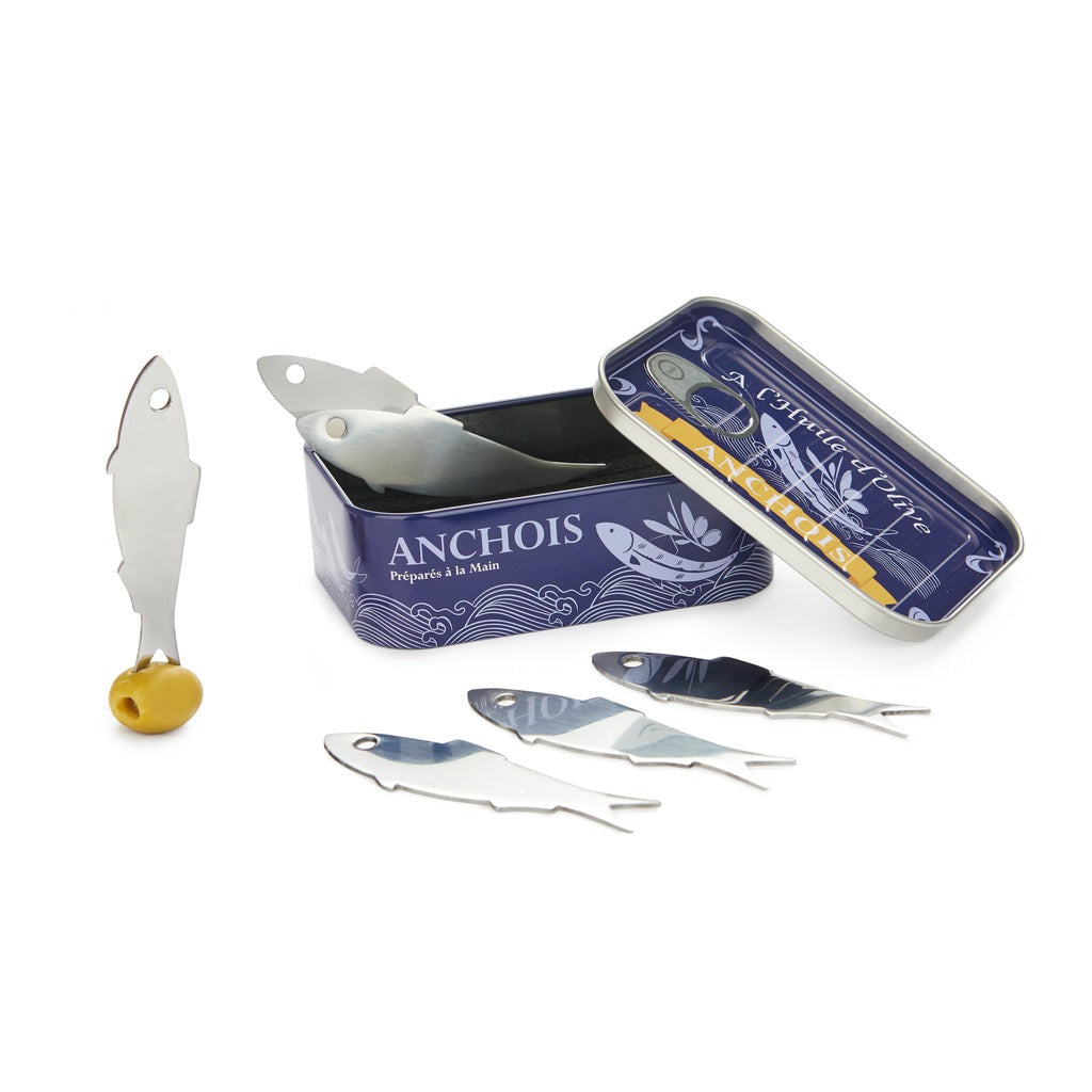 Set of 6 Anchovy Appetiser Forks - Strabello Design