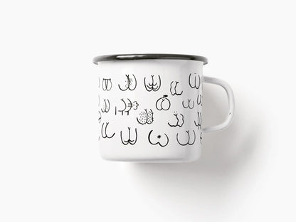 The Bad Ass mug seen from a different angle, with the same doodles.