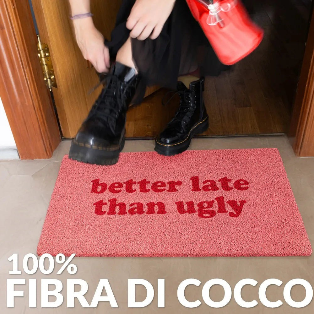 Better Late Than Ugly Pink Doormat, photo 9