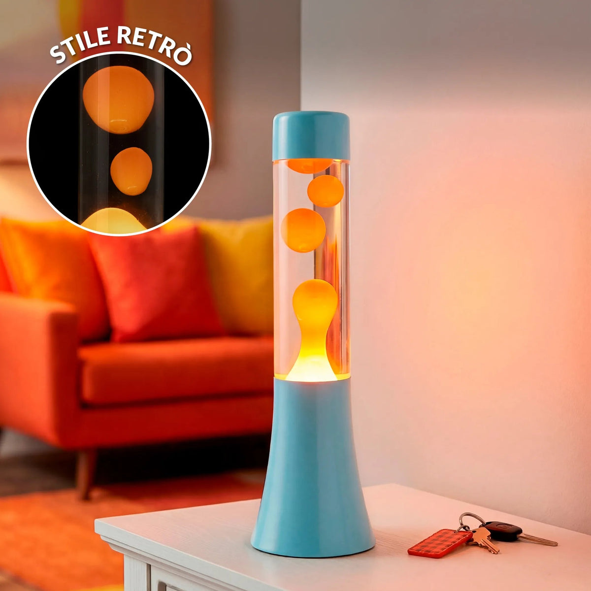 Blue and Orange Mini Lava Lamp, photo 6
