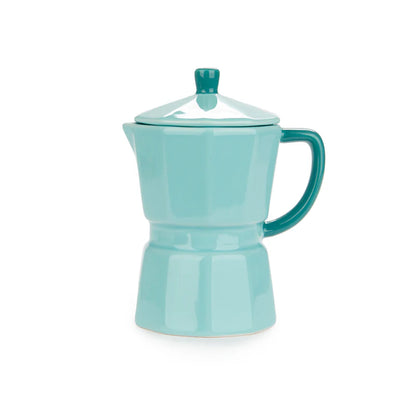 Orange Moka mug in its box with the lid visible