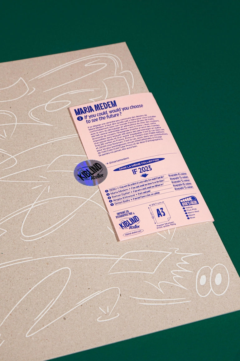 Se Potessi poster, close-up on the cardboard packaging with a sticker and information card on the back