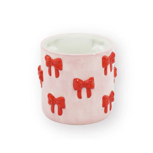 Large Pink Bows Planter - Strabello Design