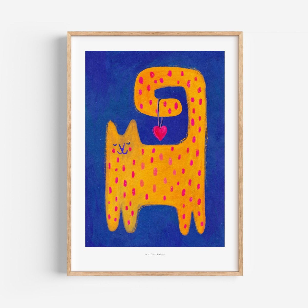 Poster Gatto Giallo con Cuore, foto 2