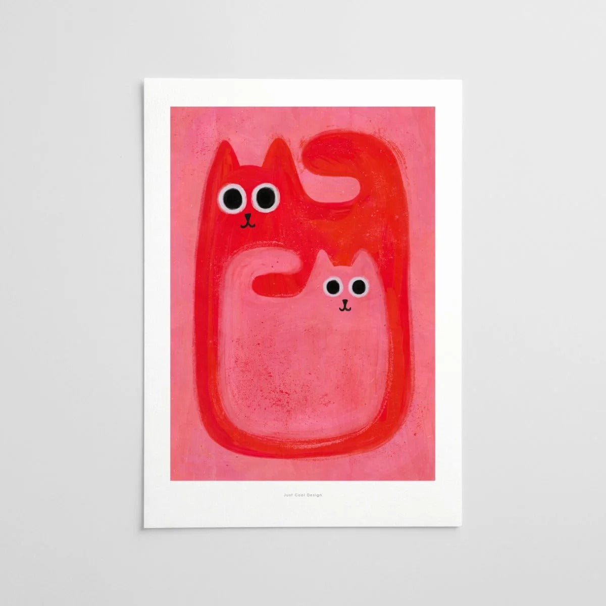 Big and Little Cats Poster - Strabello Design
