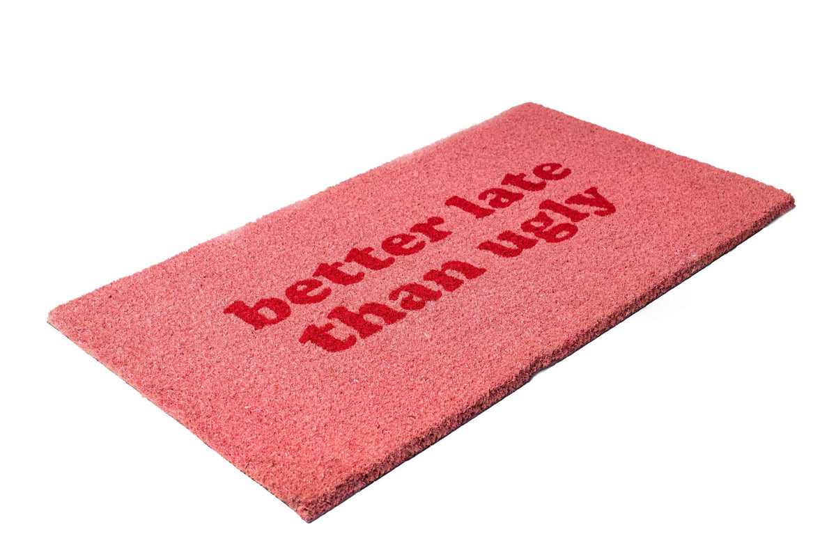 Better Late Than Ugly Pink Doormat, photo 2