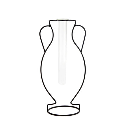 Hellas Silhouette vase empty, the amphora outline on a white background