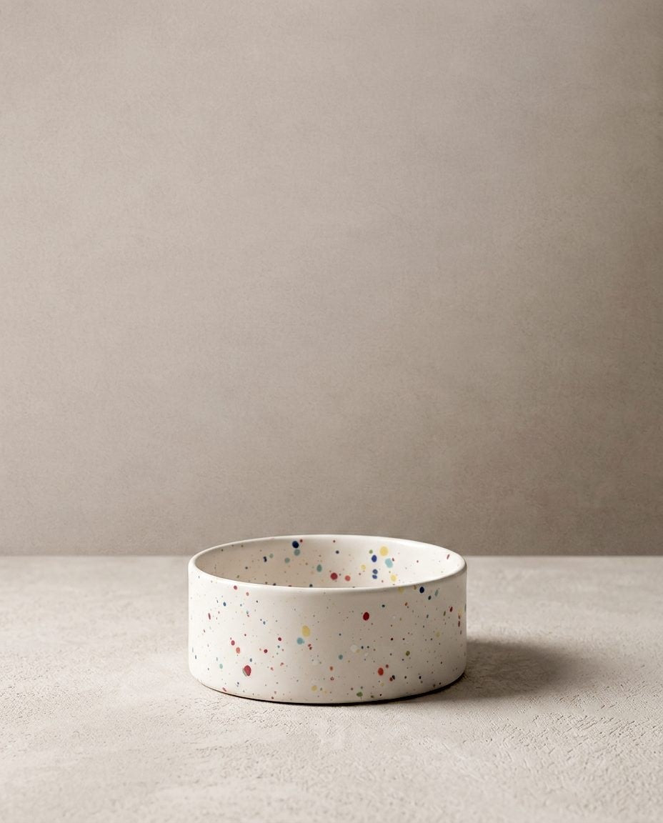 New Party Set of 2 Pet Bowls White, photo 3