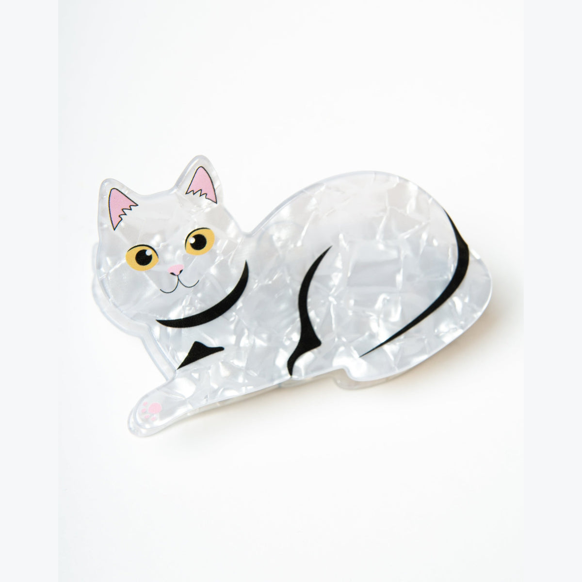 White Cat Hair Clip - Strabello Design
