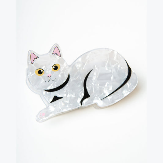 White Cat Hair Clip - Strabello Design