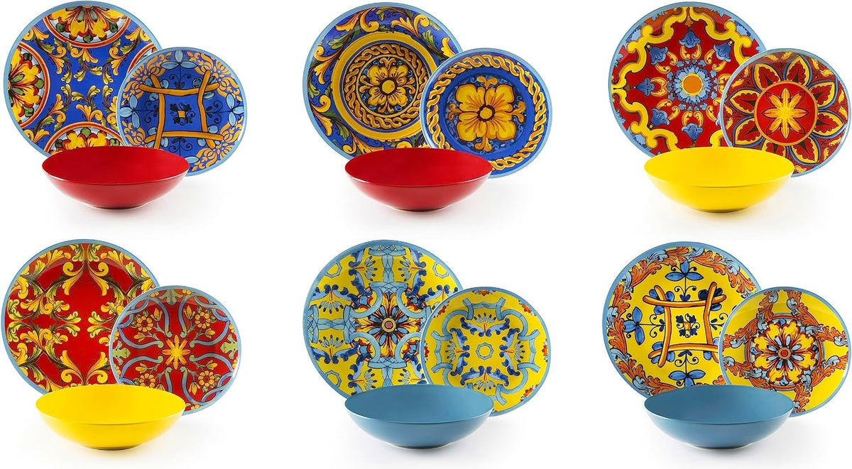 Trinacria 18-Piece Dinner Set - Strabello Design