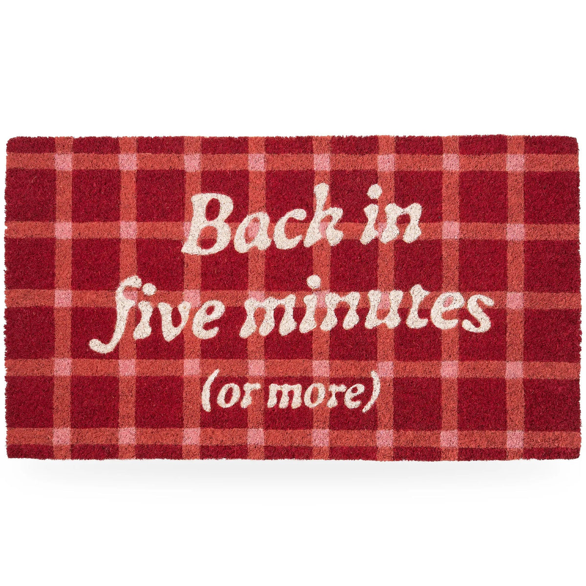 Back in Five Minutes Doormat - Strabello Design