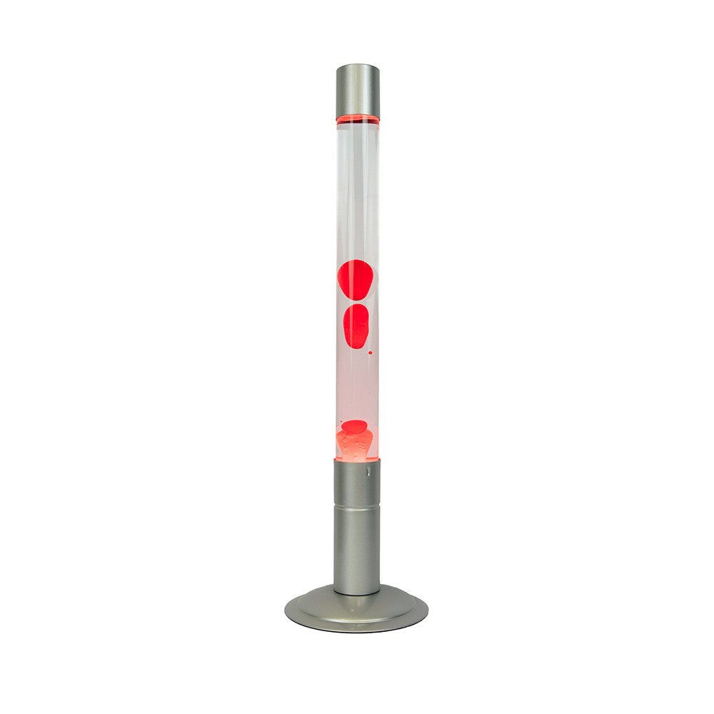 Clear and Red XL Floor Lava Lamp - Strabello Design