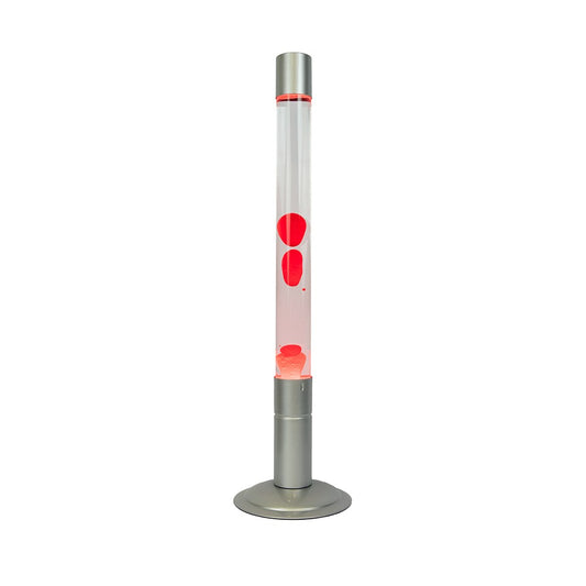 Clear and Red XL Floor Lava Lamp - Strabello Design