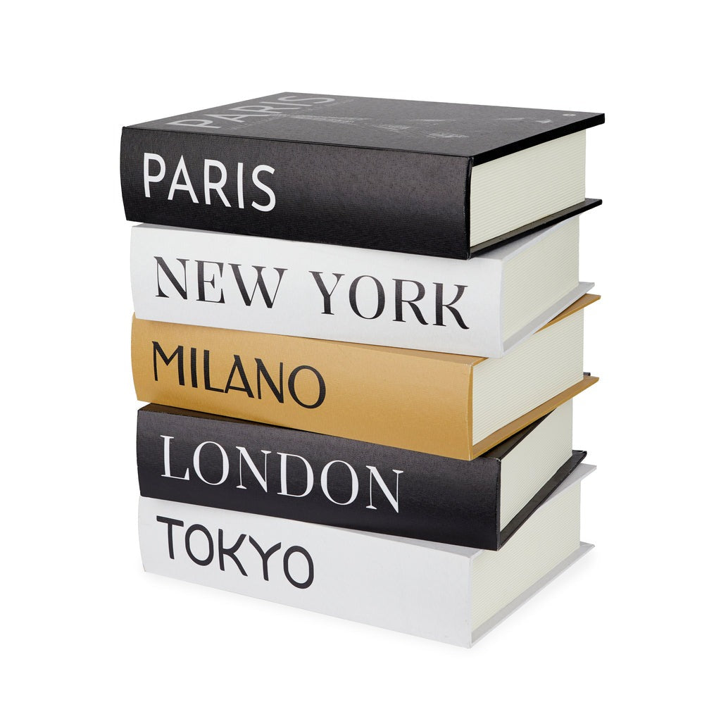 City Book Stack Side Table - Strabello Design