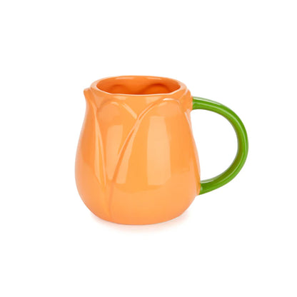 Orange Tulip mug on a white background with no other elements