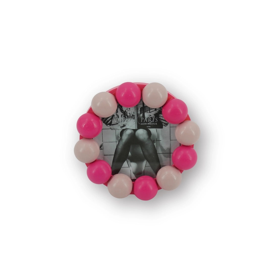 Round Beaded Photo Frame - Strabello Design