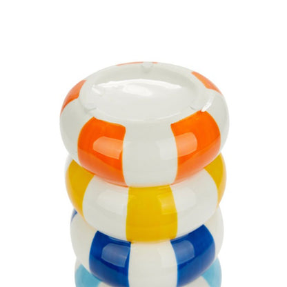 Float Alto vase, close-up from above on the top orange band