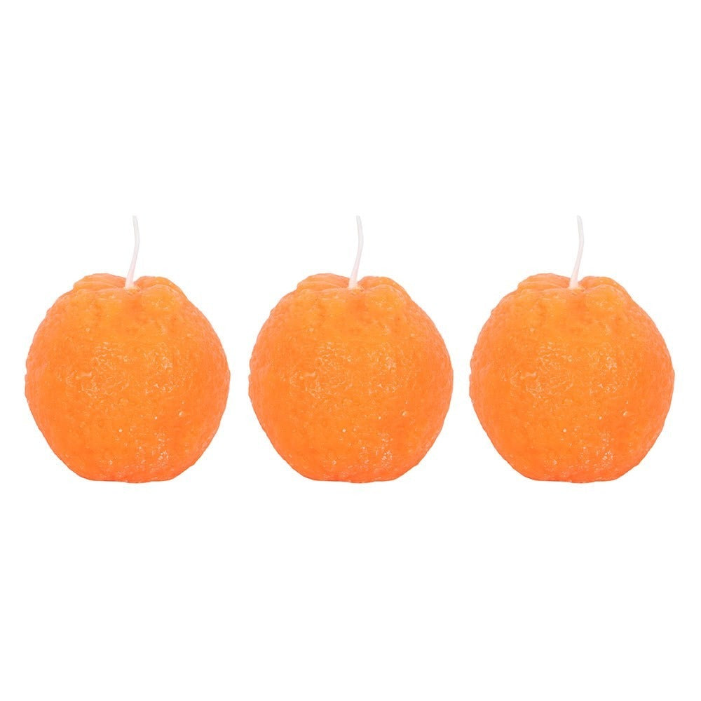Set of 3 Orange Candles - Strabello Design