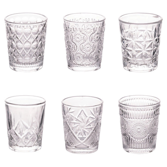 Geometric Set of 6 Liqueur Glasses - Strabello Design
