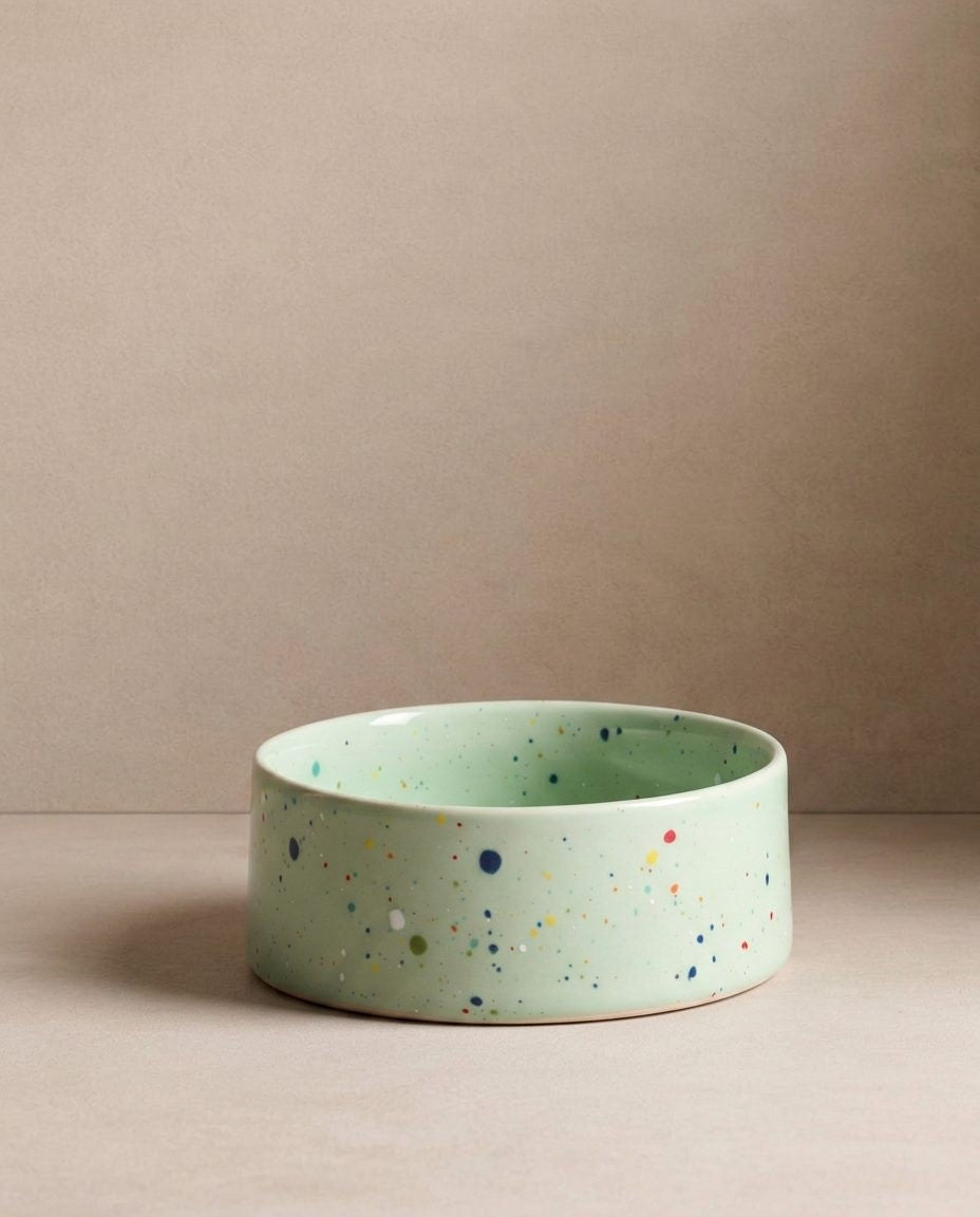 New Party Set of 2 Pet Bowls Green - Strabello Design