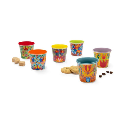 Mexican Flowers Set of 6 Espresso Cups, photo 3