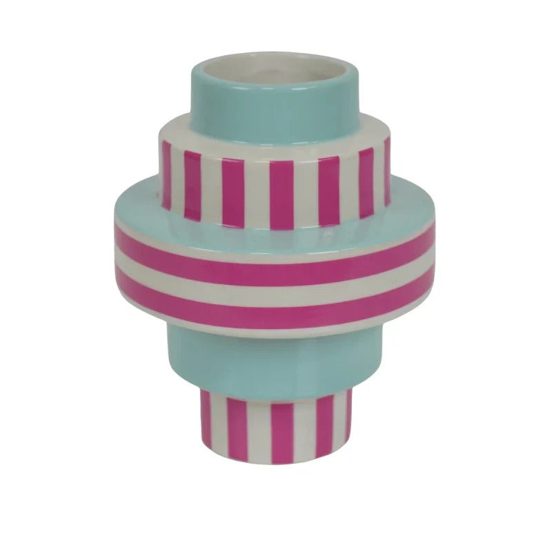 Striped Hourglass Vase - Strabello Design