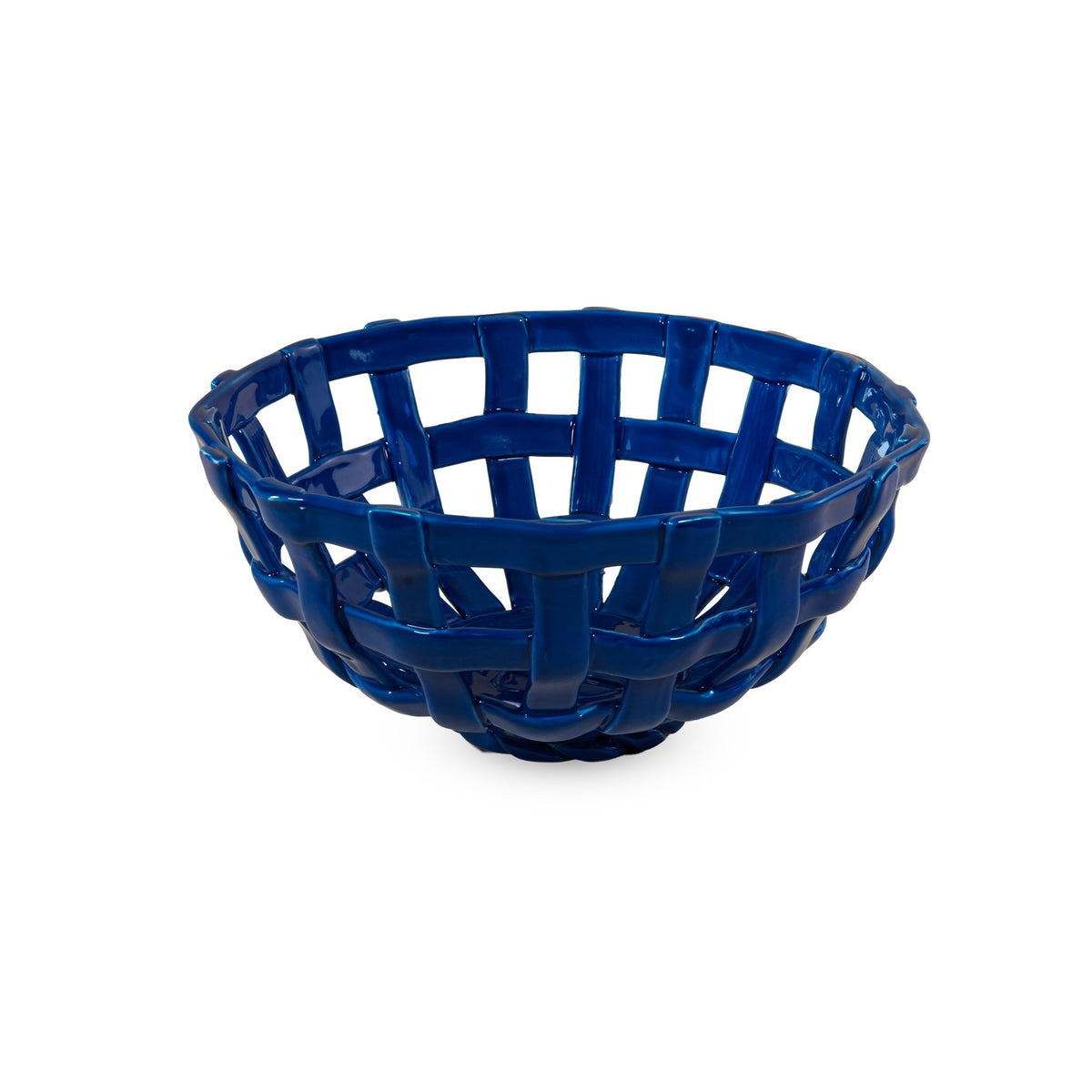 Cestino Centrotavola Intrecciato Blu - Strabello Design